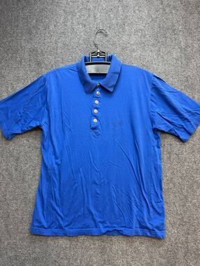 Versace Classic V2 Men’s S Blue Polo Shirt Made In Italy 100% Cotton
